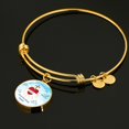 thumbnail image 4 of God Rule In Your Heart Circle Pendant Bangle Bracelet Stainless Steel or 18k Gold, 4 of 7