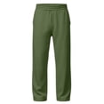 thumbnail image 7 of Ylhdenz Men's Straight Leg Sweatpant Comfy Elastic Waist Sweatpants Fashion Solid Color Open Bottom Sweatpant with Pocket Athletic Casual Workout Sweat Pant S, 7 of 7