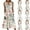 Gray, variant on Danhjin Women's Sundresses Casual Summer Tank Dress V Neck Sleeve Less Button Down Midi Floral Beach Dress with Pockets