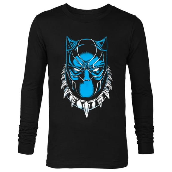 Marvel Black Panther King T'Challa Mask - Long Sleeve T-Shirt for Men - Customized-Black