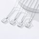 thumbnail image 5 of Colgante de acero inoxidable con forma de concha cuadrada y 26 letras para mujer, cadena de clavícula en inglés, accesorios de cadena de lana, 5 of 5