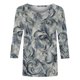 thumbnail image 5 of Camiseta Casual de Cuello Redondo de Manga Larga de la Mujer, Camiseta Diaria de Estiramiento Suave Impresa con Manga Floral 3/4, 5 of 5