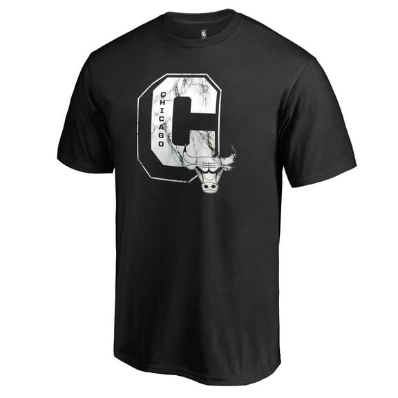 Men's Black Chicago Bulls Letterman T-Shirt