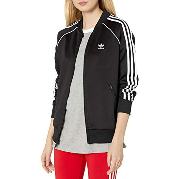 adidas Originals Women's Super Women Track Top, Black/White, 2XS