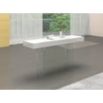 thumbnail image 5 of Casabianca Home IL VETRO console table in walnut veneer with clear glass.-Color:High Gloss White Lacquer, 5 of 5