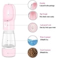 thumbnail image 4 of Botella de agua para perros para caminar, dispensador de agua de viaje para perros multifuncional y portátil con contenedor de comida, combinación de diseño desmontable, 4 of 5
