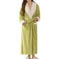 thumbnail image 2 of FDGIU Cozy Fleece Bathrobe for Women, Long Robe with Belt, Plush Flannel House Coat for Women Plus Size, 2 of 4