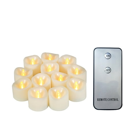 12 Pack Realistic Flameless Votive Candles Bright Battery Operated 12 Pack Realistic Flameless Votive Candles Bright Battery Operated Led Tea Lights With Remote 1 5
