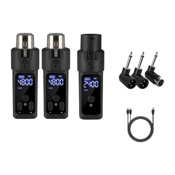 Transmisor y receptor de micrófono Adaptador de micrófono para mezclador de audio Plug and Play 2 transmite