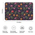thumbnail image 3 of Pioneer Flower Floral Print Pattern Bathroom Rugs Mat, Non Slip Microfiber Bathroom Rug with Rubber Backing, Soft Mats for Bathroom Floor Tub Shower, 17"x27", 3 of 5