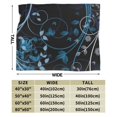 thumbnail image 5 of Super Soft Anti-Pilling Flannel Bed Blankets, Blue Leaves Cozy Fluffy Warm All Seasons Throw Blanket for Sofa Bedding, 40"x30", 5 of 8