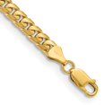 thumbnail image 3 of 14K Solid Yellow Gold 5.5mm Miami Cuban Curb Link Chain Bracelet, 3 of 5