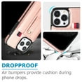 thumbnail image 5 of Allytech iPhone 16 Plus Wallet Case with Hidden Card Holder Vintage PU Leather Case Kickstand Flip Protective Business Cover for iPhone 16 Plus, Rosegold, 5 of 8