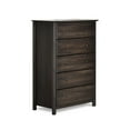 thumbnail image 3 of Grain Wood Furniture Shaker 5-Drawer Solid Wood Chest with an Expresso Finish, 3 of 8
