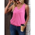 thumbnail image 3 of Zeagoo Womens Tank Tops Loose Fit Sexy V Neck Ruched Sleeveless Blouses Casual Basic Banded Bottom Cami Shirts, 3 of 6