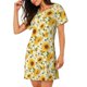 thumbnail image 2 of Easygdp Beautiful Countryside Sunflower Camisón de manga corta para mujer, informal, estampado, 2 of 6