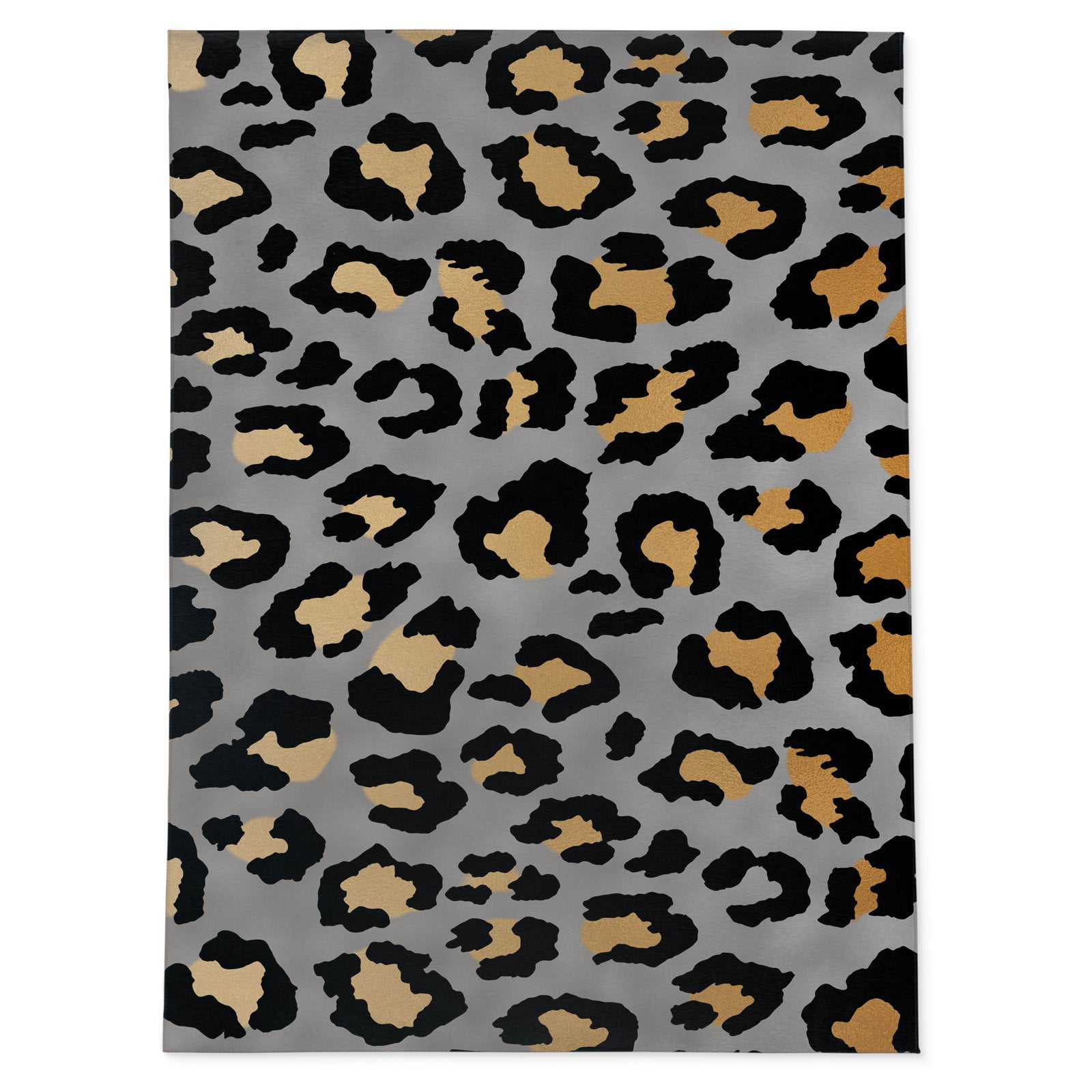 Kavka Designs Dark Leopard Indoor Area, Gray Leopard Rug