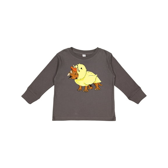 Inktastic Easter Duck Triceratops Boys or Girls Long Sleeve Toddler T-Shirt