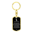 thumbnail image 4 of Hail Mary Polish Swivel Keychain Dog Tag Stainless Steel or 18k Gold, 4 of 8