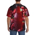thumbnail image 3 of Logiee Berry Infused Refreshment Print Men's Button Down Shirts Short Sleeve, Summer Beach Shirts,Vacation Wedding Shirts,Men's Casual Button-Down Shirts with Pocket-XX-Large, 3 of 5