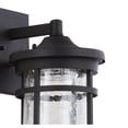 thumbnail image 6 of JONATHAN Y Campo 7.75" Outdoor Wall Lantern Crackled Glass/Metal Integrated LED Wall Sconce, Black, 6 of 6