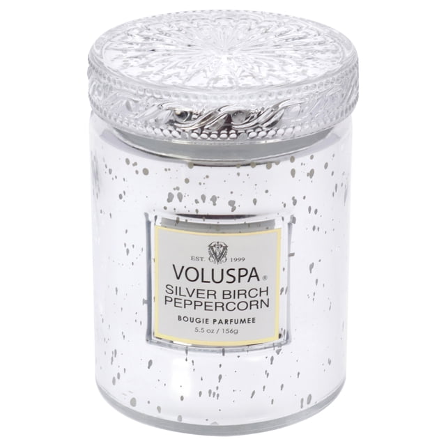 Vela de abedul plateado con pimienta en grano, tamaño pequeño, de Voluspa, unisex, 5,5 oz