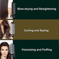 thumbnail image 3 of 750W Blower Brush 3 in 1 Hair Dryer Brush Portable Hair Dryer Volumizer Hot Air Brush Comb Straightener Curling Iron with 3 Comb Heads, 3 of 4