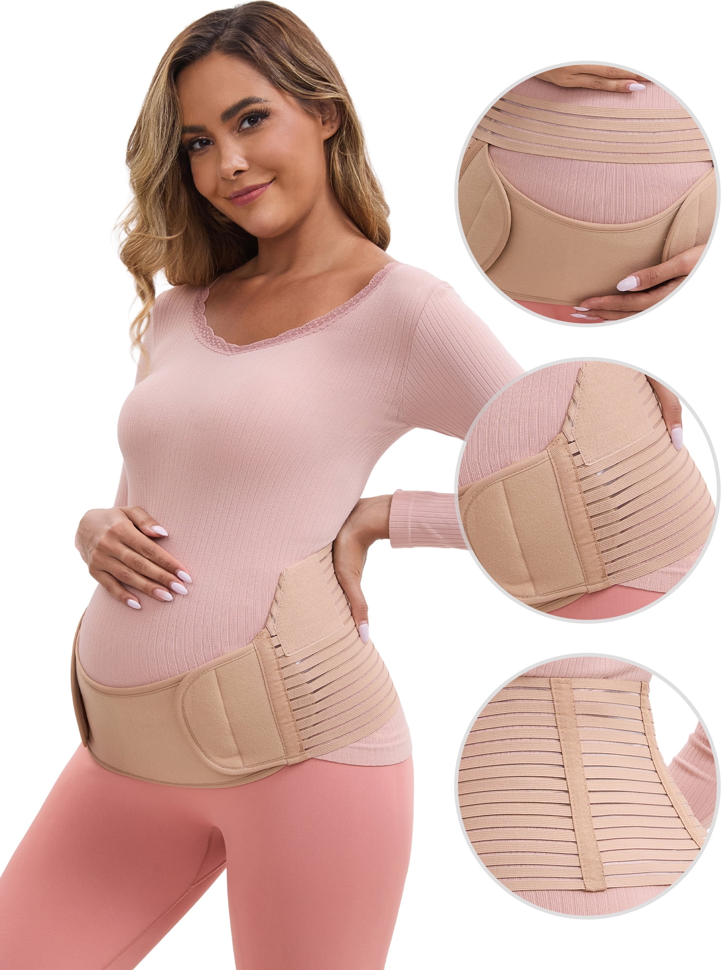 DARING DIVA Women's 3 in 1 Supportive Abdominal Belly Band XXL Beige