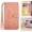 Pink, variant on Elegant Butterfly Flower Embossed Flip Case for Samsung Galaxy S25 Edge - PU Leather Wallet Case with Kickstand Card Slots Drop Protection Wrist Strap and Shoulder Strap for S25 Edge, Darkblue