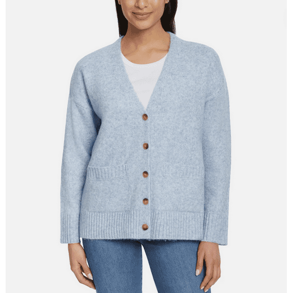 Ella Moss Ladies' Button Front Cardigan Blue Large