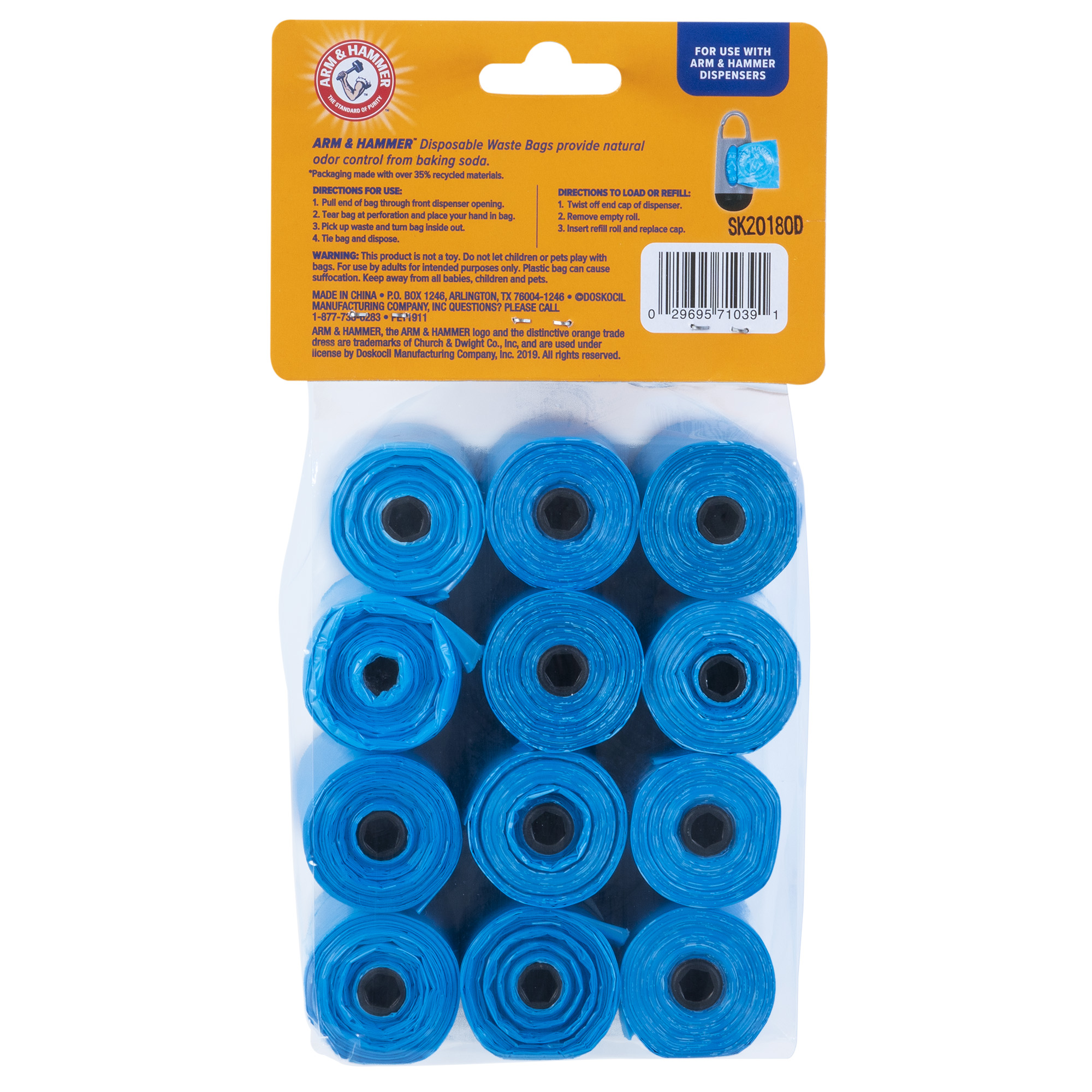 Arm & Hammer Dog Waste Bag Refills, Fresh Scent, 180 Count photo 8