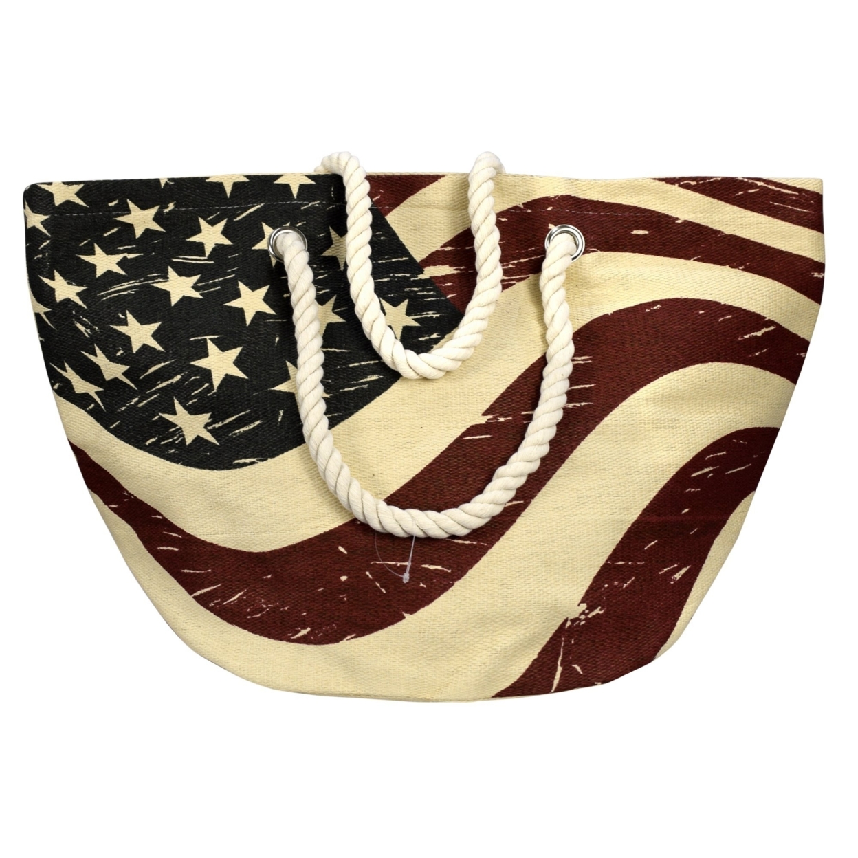 Women's All American Patriotic Flag Beach Summer Tote Travel Bag - image 3 of 5