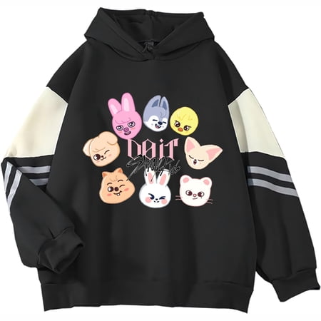 KJCEWSTX Stray Kids Kpop Bangchan Felix Hyunjin Hoodies Merch For Women/Men Cosplay Long Sleeve Sweatshirt Streetwear