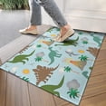 thumbnail image 4 of Dinosaurs Volcano Light Blue Pattern Door Rugs,Washable Non Slip Door Mats Indoor,Decorative Door Mats,Entry Mat Indoor for Entrance,Bedroom,Kitchen,Bathroom,17"x30", 4 of 6