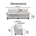 thumbnail image 3 of Serta Copenhagen 78" Sofa in Cream, 3 of 5