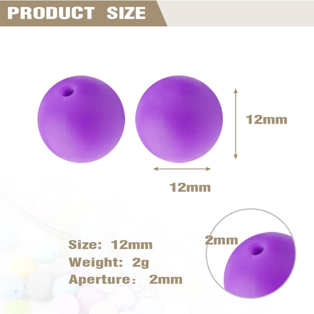 Zeiwohndc 500pcs Pacifier Clip Bead Bulk Teething Loose Bead Jewelry Infant Shower Gift