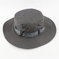 thumbnail image 3 of Algodón puro negro - Sombrero de sol clásico de la jungla de combate estilo militar de ala ancha para exteriores para pescar, cazar y acampar, 3 of 5