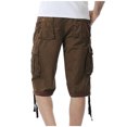 thumbnail image 3 of Viikei Mens Shorts Athletic Mens Shorts Cargo Big Mens Shorts Clearance Clothing under $10 Men's Shorts Multi Pocket Cargo Pants Loose Casual Pants Straight Leg Pants, 3 of 3