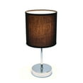 thumbnail image 2 of Simples motifs Mini lampe de table de base chromée avec abat-jour en tissu, 2 of 4
