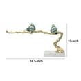 thumbnail image 5 of Sue 25 " Accent Decor Sculpture 2 Birds Sitting on Branch Gold White, 5 of 5