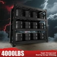 thumbnail image 3 of 4000LBS Garage Shelving 48" W Garage Shelving Heavy Duty 4-Tier Metal Storage Shelves Adjustable Shelf Unit Storage Rack for Basement Supermarket Warehouse 48" W x 24" D x 78" H Black, 3 of 14