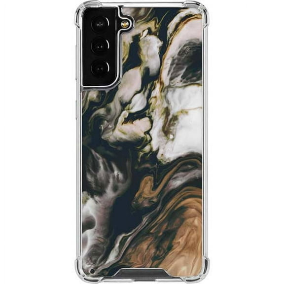 Skinit Marble Copper and Black Marble Ink Galaxy S22 Plus Clear Case