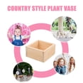 thumbnail image 3 of Raindrops 2pcs Wooden Flower Pots Square Planter Boxes Rustic Flower Vase Holders for Indoor Outdoor Garden Decor, 3 of 7