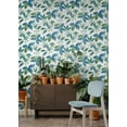 thumbnail image 6 of NextWall Lagoon Boho Leaf Trail Peel and Stick Wallpaper, 6 of 10
