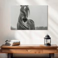 thumbnail image 2 of Elephant Stock Winter Horse Wall Art - Horizontal Canvas Wall Art - Living Room Wall Decor - Animal Canvas - Black And Gray Decor - 24" x 16", 2 of 8