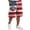 Hot Pink, variant on 4th of July Shorts for Men - 250th Anniversary Patriotic Print Shorts, Stars and Stripes Casual Summer Beach Holiday Shorts,Wine S
