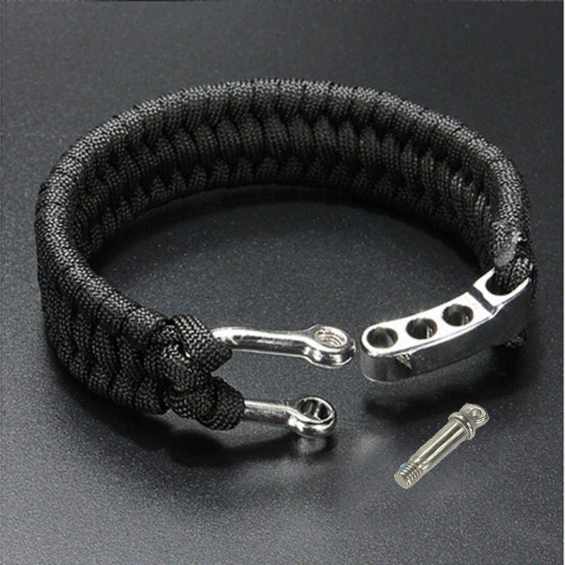 metal survival bracelet