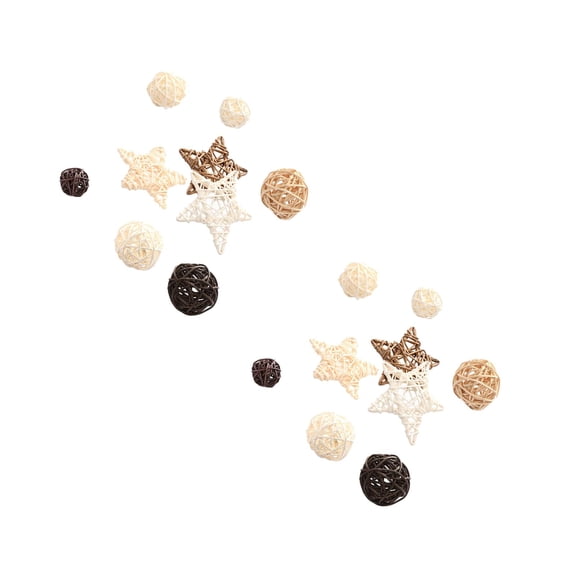 Masteelf 18-Piece Natural Rattan Bundle, Decorative Wicker for Vase Fillers, Christmas Decor, Garden, Wedding, Party, Coffee Table, Crafts, Bird Toys