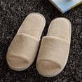 thumbnail image 4 of SPRING PARK Home Indoor Hotel Slippers Round Toe Coral Fleece Shoes Slip On Footwear Men Women, 4 of 8