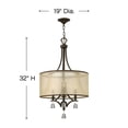 thumbnail image 4 of Fredrick Ramond FR45606BNI Mime 3 Light Pendant in Brushed Nickel,, 4 of 6